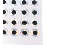 Filteilect 2D Flat Fishing Lure Eyes Tape 4/5/6/8mm Reflective -On Lure Eyes for Realistic Fish Attraction, PVC Waterproof Bait Eyes, 10x7.5cm Sheet with Multiple(8mm)