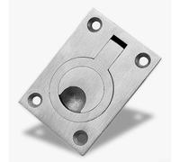 Filteilect 304 Stainless Steel Flush for Ring Pull Handle for Cabinet, Cupboard, Wardrobe, Sliding Door or Trap Door, Space-Saving Embedded Design, Silver,