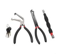 Filteilect 3Pcs Electrical Disconnect Pliers Kit with 8 Terminal Removal Tools Compatible with for Automotive Repair, Carbon Steel Construction with Non-Slip Handles Compatible with for Fuel