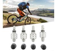Filteilect 4 Pack Tube Valve Replacement for Dunlop Valve Germany Type Compatible with German For Bike Inner Tubes Stainless Steel Silver 4g