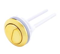 Filteilect 48mm Gold Dual Flush Toilet Button Round Head Plastic Replacement for Bathroom Cistern Tank Repair