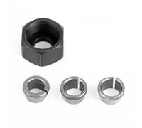 Filteilect 4pc M17 Collet Chuck Adapter with Nut for Engraving Machine and Electric Router - Carbide-Tipped Router Bit Conversion Tool Compatible with 10mm, 9.5mm, 8mm