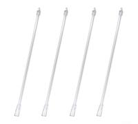Filteilect 4PCS 12 Inch Acrylic Venetian Blind Wand Rotating Rods with Hook Handles, Transparent Replacement For Window Shutter Operating Rod Set, For Long lasting Lightweight Design(0)