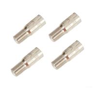 Filteilect 4pcs 25mm Brass Valve Stem Extensions Compatible with for Car and Truck, Screw-On Type Tire Pressure Extenders, Silver Tone Wheel Accessories