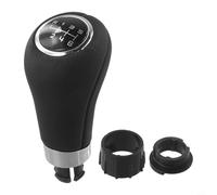 Filteilect 6 Speed Manual Transmission Shift Knob, Black Leather Chrome, for Mercedes-Benz W203 W204 X204 W212 A207 E GLK Series Models
