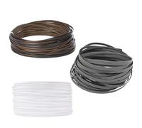 Filteilect 8mm PE Rattan Wicker Weaving Repair Kit, 120ft Flat Synthetic Cane Material for Outdoor Furniture Repair, Waterproof and UV Resistant in White, Grey, Coffee