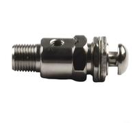 Filteilect Air Pneumatic Valve for TAC-3P 2 Port 3 Position Push Button Switch M5x0.8, 2 Way 3 Port Normally Closed Mechanical Valve with Spring Return, Silver Metal