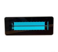 Filteilect AK25664_V2.0 Music Spectrum Display Rhythm Light Desktop Clock with Remote Control, 3.5mm Input & Type-C Interface, Aluminum Alloy Shell, Screen, for(Blue)