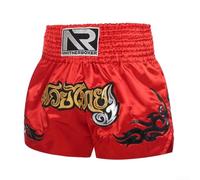 Filteilect Athletic Boxing Fight Shorts Breathable MMA Combats Training Trunks With Side Slits for Men Women Martial Arts Practice(red_XXL)