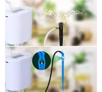 Filteilect Automatic Plant Watering System with 2/8/12 Head Controller, 2000mAh Rechargeable Battery, USB Powered, for Indoor Garden Irrigation, White(C)