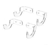 Filteilect Baseball Bat Holder Wall Mount for Acrylic Horizontal Display Rack - 2 Pack Clear Black Bat Rack Hanger for Sporting Goods Equipment Care(Clear)