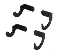 Filteilect Baseball Bat Holder Wall Mount for Acrylic Horizontal Display Rack - 2 Pack Clear Black Bat Rack Hanger for Sporting Goods Equipment Care(Black)