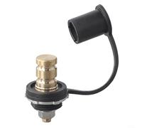 Filteilect Brass Battery Charger Post 3/8" Stud for Remote Battery Terminals, High Current 250A at 12V, Panel Mount Jump Terminal with Color-Coded Cover, Compatible(Black)