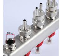 Filteilect Brass Capillary Joints for Underfloor Heating System, G3/4 Thread Connection for 10x1.5mm Pipe, One to One/Two/Three Options(One to three)