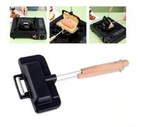 Filteilect Breakfast Sandwich Maker with Nonstick Griddle for Eggs, Paninis, Hot Dogs, Grilled Cheese For - Portable 2-in-1 Toaster Pan with Detachable Handle, Compact Design
