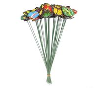 Filteilect Butterfly Stakes Set Of 50 For Outdoor And Indoor Garden Decor With Waterproof PVC And Activated Wings That Vibrate In The Breez