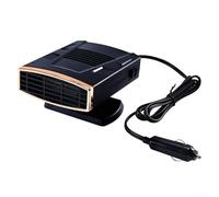 Filteilect Car Heater 12V 150W Compatible with for Windshield Defrost and Anti-Fog with Quick Heating, ABS Material, Compatible with 12V/24V Vehicles Including Cars and(Black Gold)