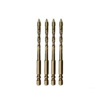 Filteilect Diamond Core Drill Bit Set 4 Pieces Brazed Tile Drilling Tools Professional Masonry Cutter for Granite Marble Glass Concrete Brick(3+4+5+6)