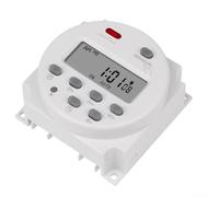 Filteilect Digital Display Power Timer Switch, Weekly Programmable For Relay with 24/110/220V Compatibility, 8 ON/OFF Settings per Day, Countdown Function, Rechargeable(AC110V)