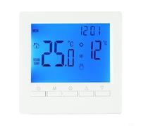 Filteilect Digital Room Temperature Controller, LCD Programmable Thermostat, Wall Mounted Battery Powered, for Gas Boiler Underfloor Heating System