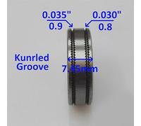 Filteilect Drive Roller for MIG Welder Wire Feed System, 0.8-0.9 mm Knurled Groove 030"-035", Outer Diameter 25mm, Width 7.45mm, Compatible with Select MIG Welding