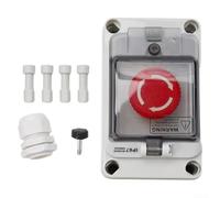 Filteilect E-Stop Push Button Switch with Plastic Box, Waterproof Emergency-Stop Button, IP66 Protection 22mm Industrial Control Switch(stop)