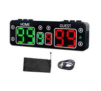Filteilect Electronic Scoreboard with LED Display for Basketball Football Rugby, Rechargeable Battery, 24-Hour Use, Magnetic Back Design, ABS Plastic, Indoor Games Sports(black)