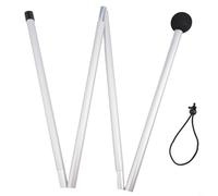 Filteilect Foldable Beach Canopy Pole .6m/2.0m Aluminum Alloy Tent Pole for Camping, Hiking, Party Shelter Tarp Replacement with 19mm Diameter and(flat head)(.6m)