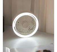 Filteilect For 360° Rotate Table Fan Strong Airflow Portable Fan Quiet Three Speed Wind (White)