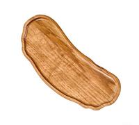 Filteilect Irregular Oval Wooden Dinner Plate, Tray For Serving Fruits Snacks Desserts Cheese - Solid Wood Material And Elegant
