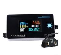 Filteilect KWS-DC22 Voltage Current Tester for EV Chargers - 8-120V 0-10A Electric Vehicle Charging with T-Shaped Socket, HD Display, Real- Power and