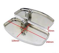 Filteilect L+R Adjustable Motorcycle Front Rider Floorboards Foot Pedals Compatible with for Shadow VT400/750 VT750C VT750DC Compatible with for Deluxe 1997-2003 & Custom Chopper