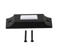 Filteilect Lighted Metal Doorbell Push Button with LED for Wall Mount, 12-24V DC Wired Replacement, Sleek Black Design for Home Entrance