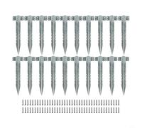Filteilect Metal Garden Sleeper Brackets Heavy Duty Stakes with Mounting Hardware for Wooden Flower Beds Landscape Edging Path Border Construction(20pcs)