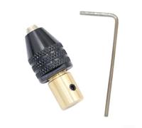 Filteilect Mini Drill Chuck for 0.3-3.5mm Small Electronic Drill Bits, High-Strength Metal Bit Holder with 3.17mm Shaft, Compatible with Hand and Electric Drills