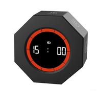 Filteilect Multi-Hexagon For Cube Timer with Gravity Sensor and LED Screen, Digital Countdown Timer for Kitchen, Office, Study and Cooking, Rechargeable via USB-C, Compact(black)