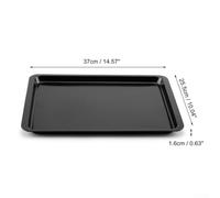 Filteilect Non- Baking Tray for Bread Cake Cookies, Carbon Steel 14 Inch Rectangular Oven Pan, Food-Grade Coating, For Easy Release & Clean, Compatible with(Black)