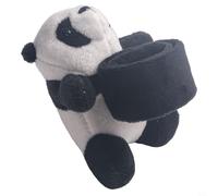 Filteilect Panda Handlebar Ornament, Plush Stuffed Animal Decoration for Bike or Motorcycle, 24.5x8x10 cm, Reusable Hanging Design with Anti-Scratch Lining,
