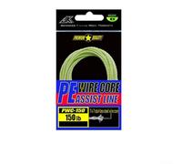 Filteilect PE Luminous Fishing Assist Line with Hollow Core and 7x7 Wire Core for High Strength Cut Resistance, Glow-in-the-Dark Rope for(Green 150LB)