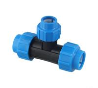 Filteilect PE Reducing Tee Water Pipe Fitting, Durable Plastic Irrigation Connector for Garden, Agriculture or Horticulture, Low Resistance, Tool-Installation, 25mm x 20mm x 25(25x20x25-1)