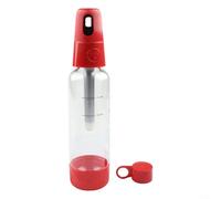 Filteilect Portable Soda Water Maker Machine 1000ml Carbonated Drink Dispenser One Button Operation Compact Design for Home Kitchen Bar Sparkling Water Bubble Maker(Red)