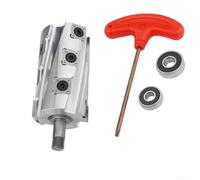 Filteilect Professional Woodworking Planer Shaft 80mm Blade Length Aluminum Alloy Spiral Cutter Head with CNC Machining