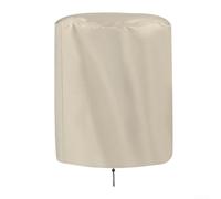 Filteilect Round Patio Cool Bar Table Cover, 210D Oxford Cloth Waterproof with Drawstrings, 52x58cm Small Coffee Cocktail Outdoor Furniture Protection(Beige)