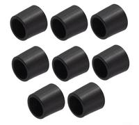 Filteilect Rubber Door Stop Bumper Tips 8 Pack - Black Replacement Door Stopper Ends for Spring or Wall Mounted Stops - Protects Walls Floors from Damage - Easy