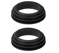 Filteilect Rubber Toilet Waste Pipe Seal Adapter 90mm to 110mm Conversion Ring for Water Tank Drainage System Leak Prevention, 2 Pack Black Plumbing Fittings(Three floors)