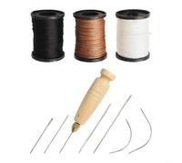 Filteilect Sewing Kit with Awl, 3 Spools Waxed Nylon Thread 80 Yards,