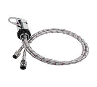 Filteilect Shower Mixer Control Faucet, with Extended Steel Hoses, for Mobile Home RV Camper Bathroom Flojet Compatible Water System