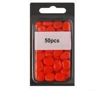 Filteilect Silicone Soft Plastic Fishing Lures, 50 Pcs Artificial Corn Bait with Built-in Scent for Freshwater Fishing, Compact Reusable Box, cm(Red)