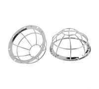 Filteilect Smoke Detector Protective Cover for Fire Safety, Iron Sprinkler Cage Bracket with Mesh Design, Silver 13.2 x 6.5 cm, Long lasting for Home & Commercial Use(2PCS)