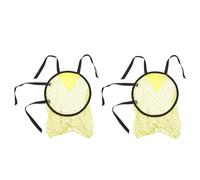 Filteilect Soccer Training Goal Portable Net for Accuracy Practice, Foldable Polyester Target Goals Set with Adjustable Straps, 2-Pack (45x60cm & 55x70cm) for All Types(Yellow 45x60cm)